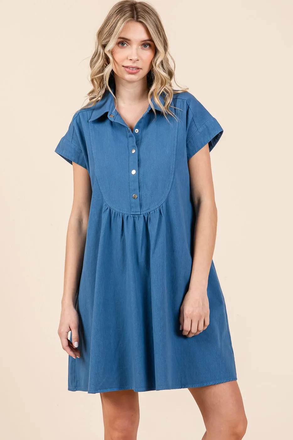Mittoshop Twill Short Sleeve Collared Mini Dress Trendsi f7649d29e6e54f86985685cb5745c6ff-Max-Origin