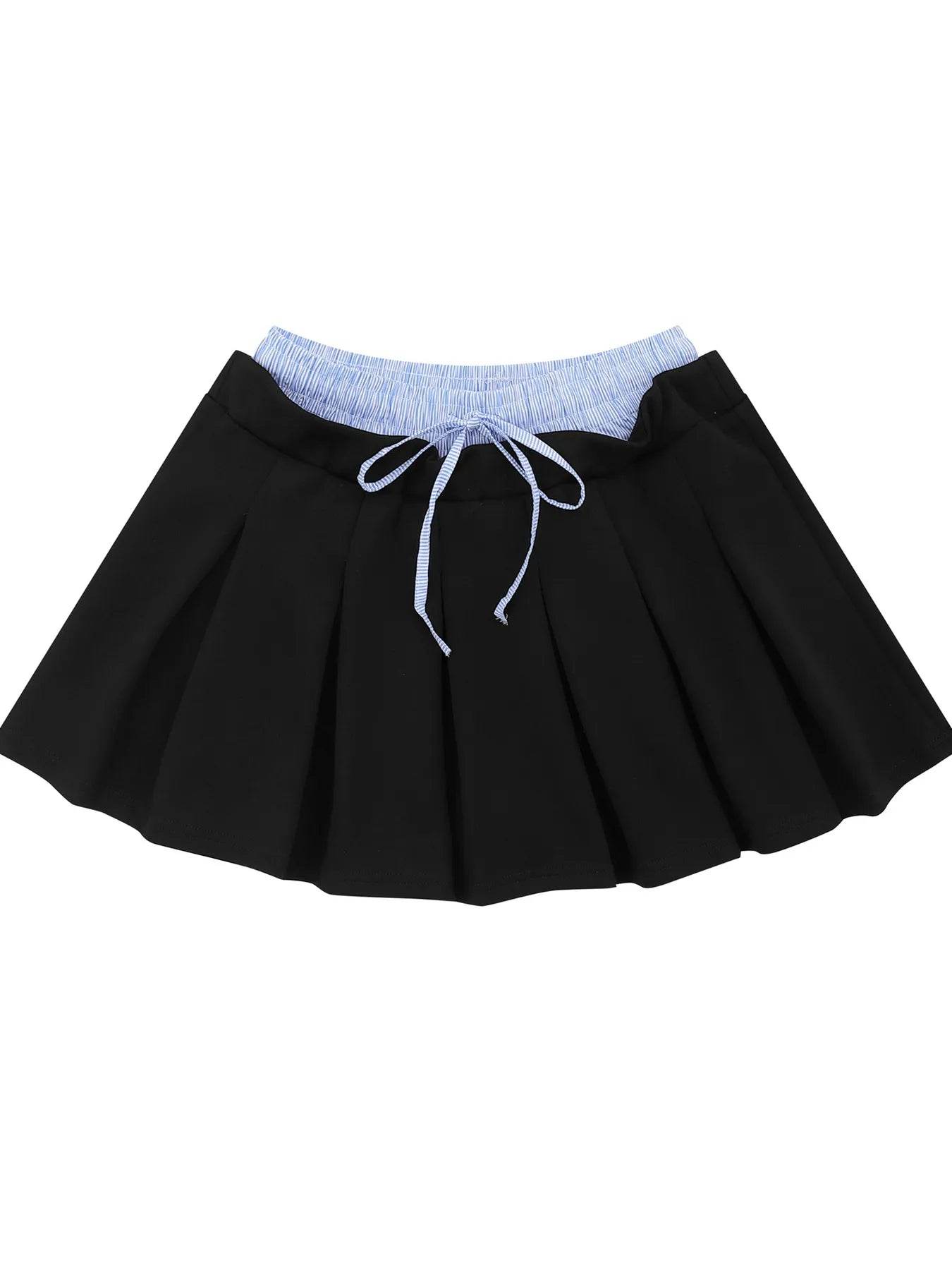 Drawstring Pleated Mini Skirt Black Trendsi f769f7b2e4654295a5ab791dab810309-Max-Origin