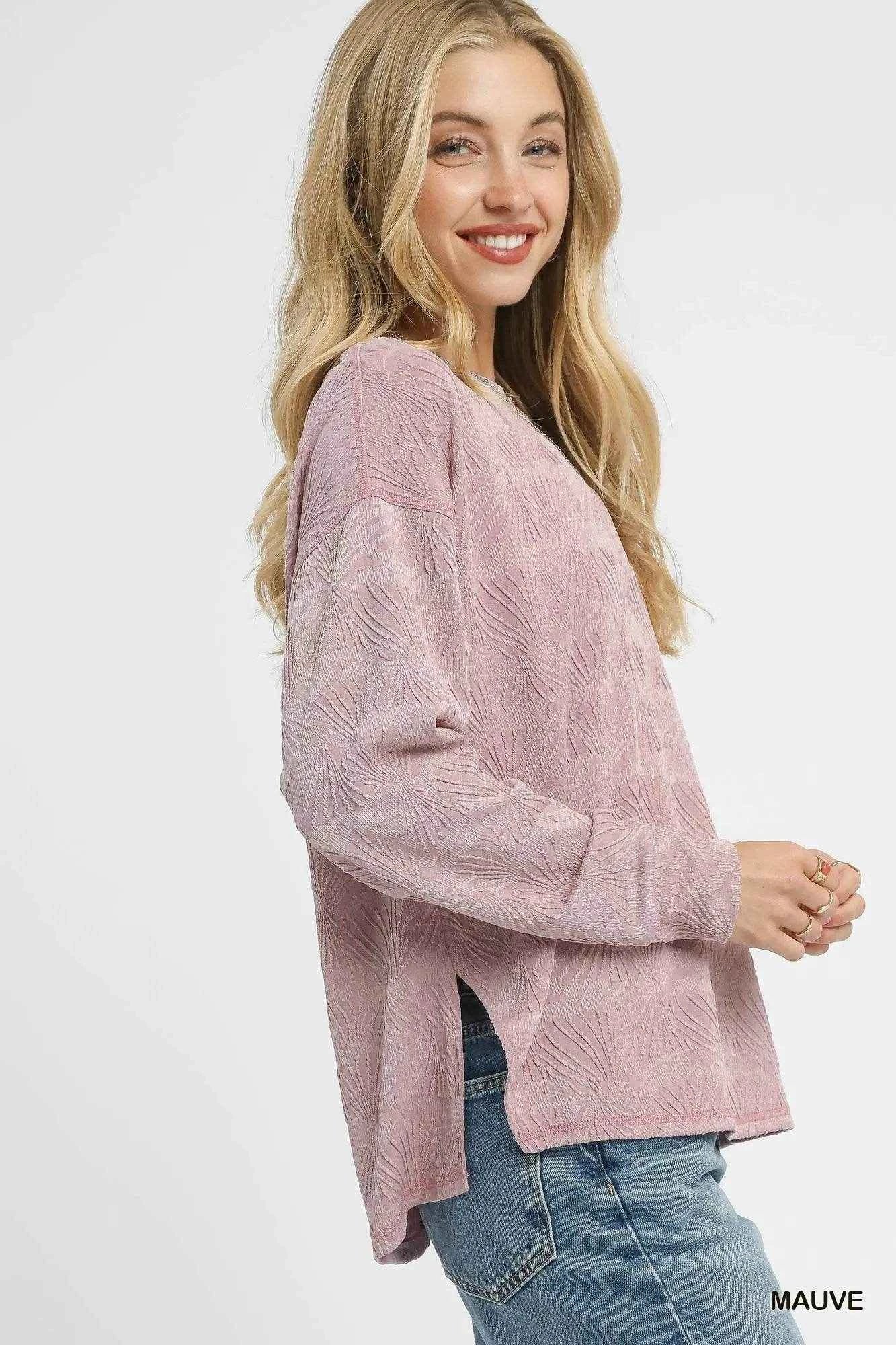 Umgee Textured Knit Long Sleeve Top Trendsi f78ddc19-2911-40a6-b5f9-7cab04c78a27-Max-Origin