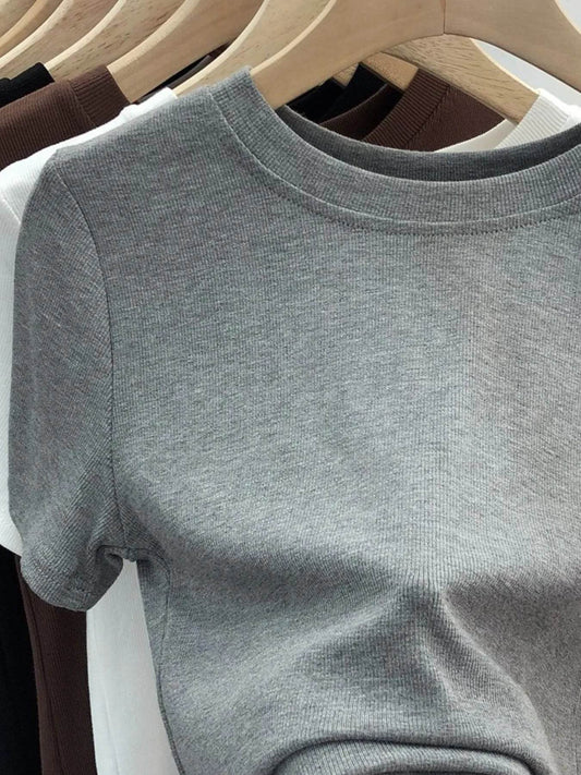 Crew Neck Short Sleeve T-Shirt Trendsi f803d190-d92f-4607-99ac-886fd122373b-Max-Origin