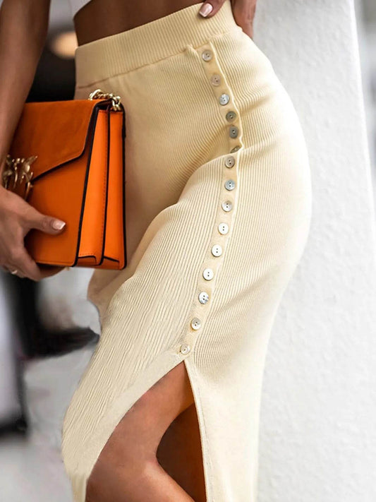 Slit Elastic Waist Skirt Trendsi f812c39c-5782-4c5a-addb-745e3f201854-Max-Origin