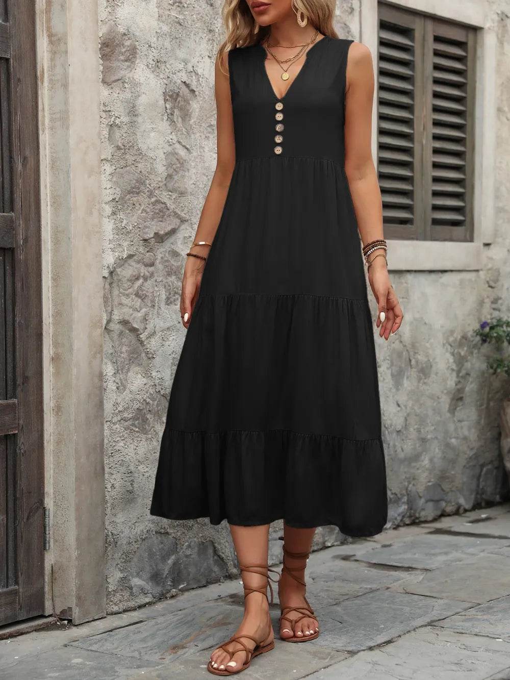Ivy Lane Decorative Button Notched Sleeveless Dress Trendsi f83b30ae-63b0-43cb-a3d1-13ee629c2c33-Max