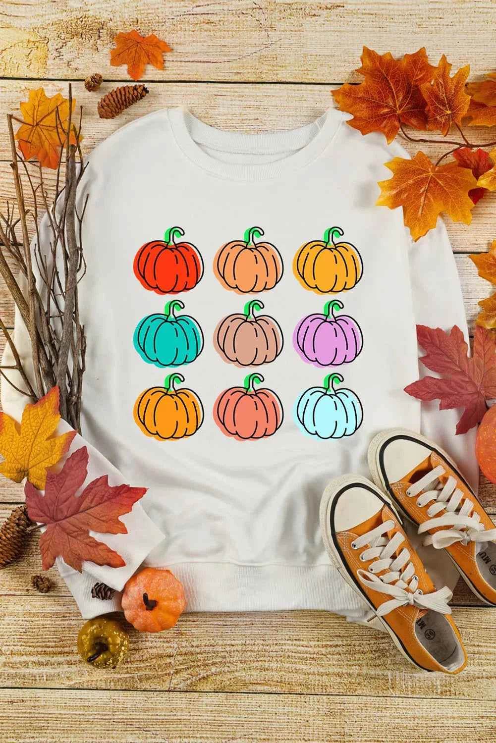 Pumpkin Graphic Long Sleeve Sweatshirt Trendsi f8411455-b148-4673-bd1c-a4c563e53c1b-Max