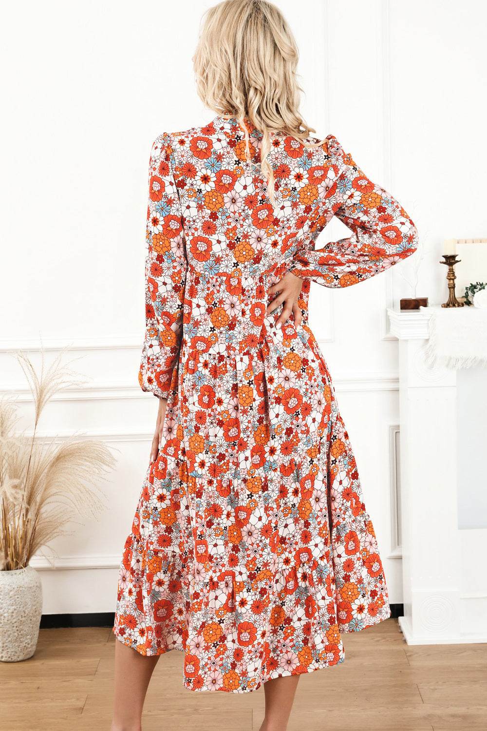 Floral Notched Neck Long Sleeve Dress Trendsi f84f1e16479b49a4bfc6c05c7fa931ab-Max