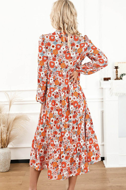 Floral Notched Neck Long Sleeve Dress Trendsi f84f1e16479b49a4bfc6c05c7fa931ab-Max