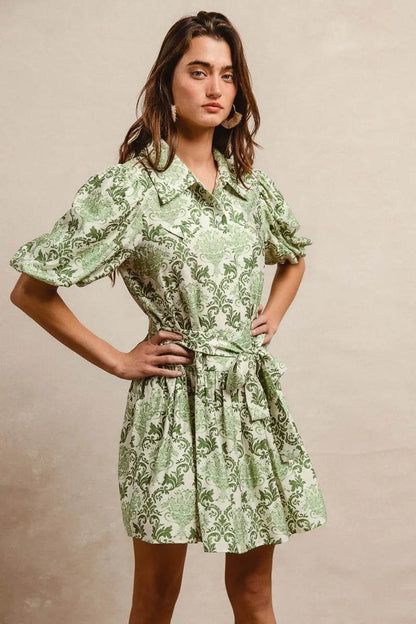 BiBi Tied Floral Short Sleeve Mini Shirt Dress Trendsi f885c88fda8c4174aecc393d10f8f2fb-Max-Origin