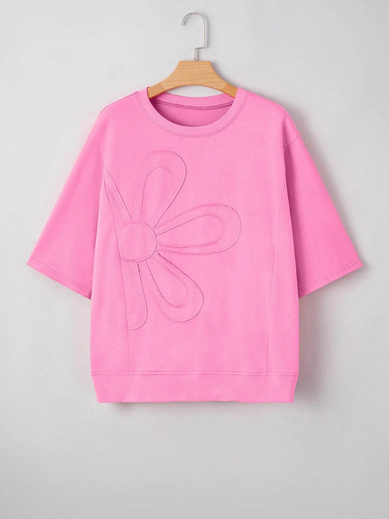 Flower Oversized Round Neck T-Shirt Trendsi f8942e495dae444d9537b0699cb671fe-Max-Origin