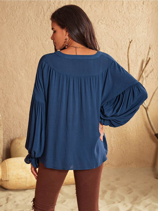 Tie Neck Long Sleeve Blouse Trendsi f94656e289804634a7ecd13ad19631d6-Max