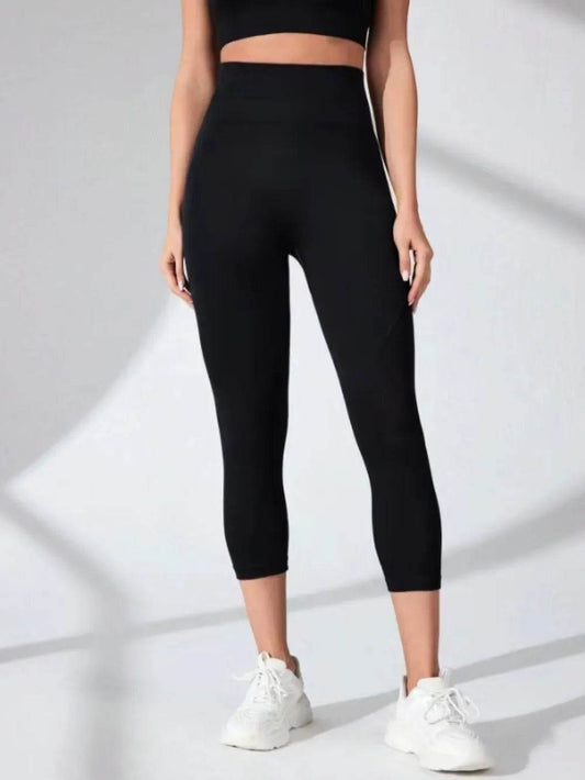 High Waist Cropped Active Leggings Black Trendsi f967c4b2-124c-487b-a459-4eacb08f607c-Max