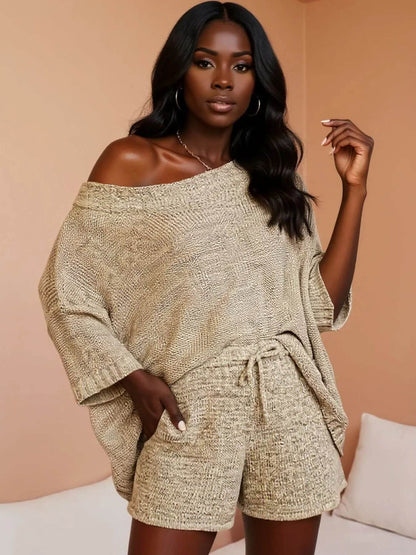 Boat Neck Oversize Top and Shorts Sweater Set Khaki Trendsi f987d0c5-e13c-4195-8eb3-d1e26e4031f7-Max-Origin