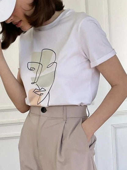 Abstract Face Graphic Casual Round Neck T-Shirt Trendsi f9a5dd44-c1e2-49ca-aff4-a36d1135cab0-Max-Origin