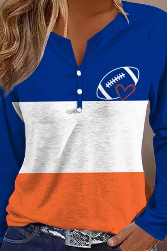 Football Graphic Notched Neck Top Trendsi fa45ff3b7d294ed5a41c835d9acd8fb7-Max