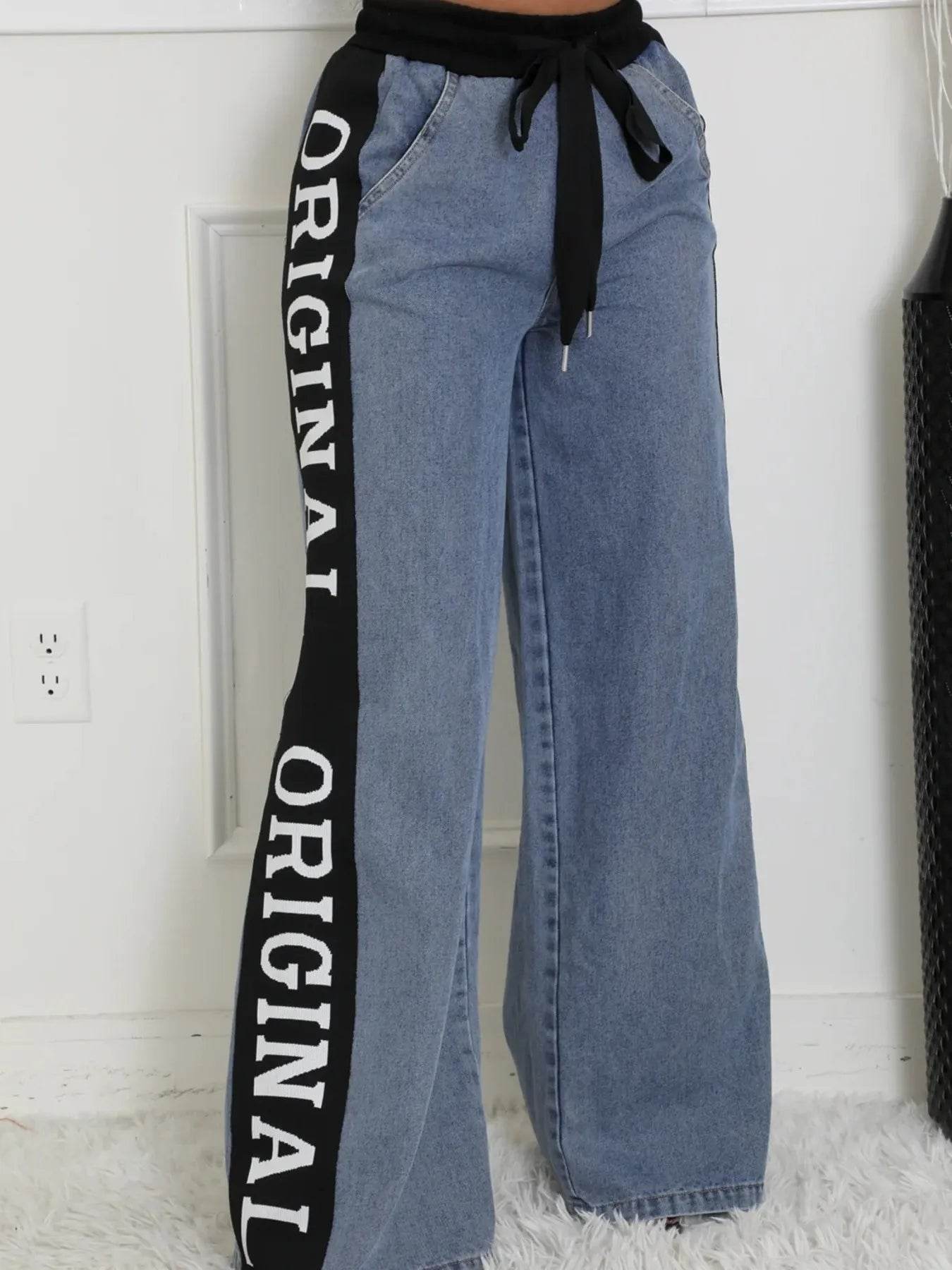High Waist Wide Leg Denim Jeans with Side Letter Print Trendsi fa4ecfda1ece4da882ffc1c3326bab93-Max-Origin