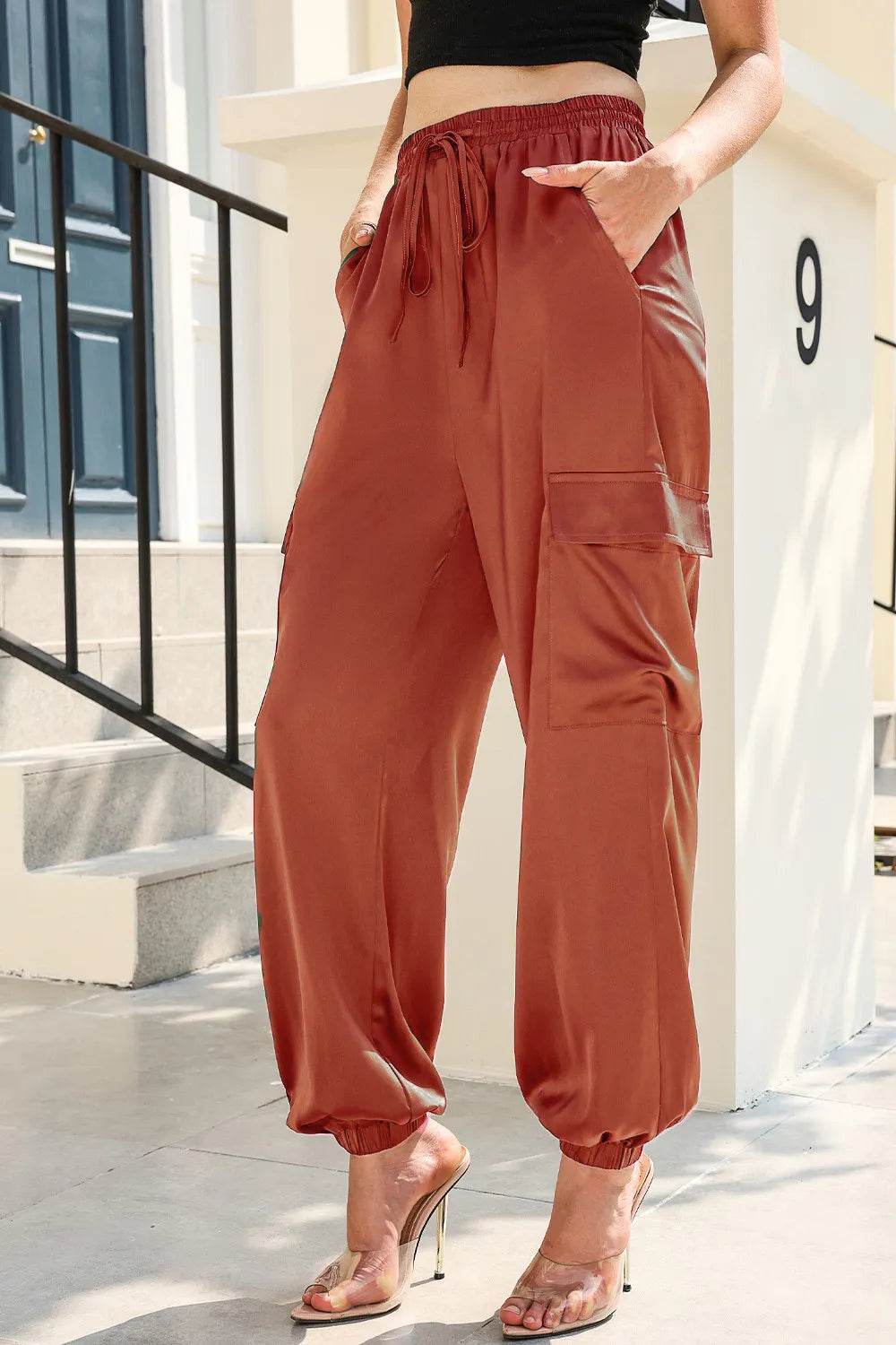 Long Tie Waist Pocketed Pants Trendsi fa70936b5ae44a2692954d14a738d1e5-Max