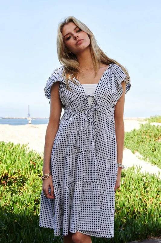 Davi & Dani Jacquard V-Neck Flutter Cap Sleeve Tiered Dress Trendsi fa7fc444067c49f9a5f23e6807b5ec2c-Max-Origin