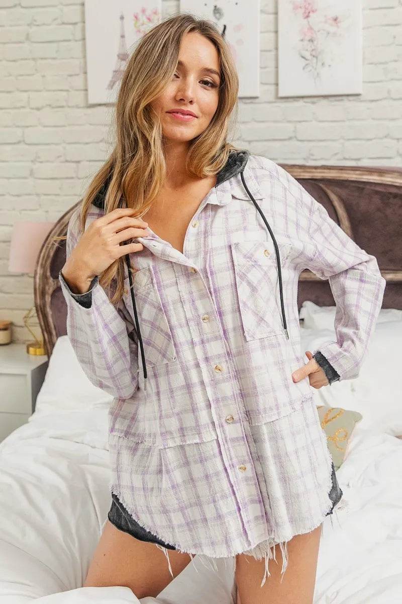 BiBi Casual Check Shirts With Hood Trendsi faa433ca4cfe41ef8f5cef7d01bb52c7-Max-Origin