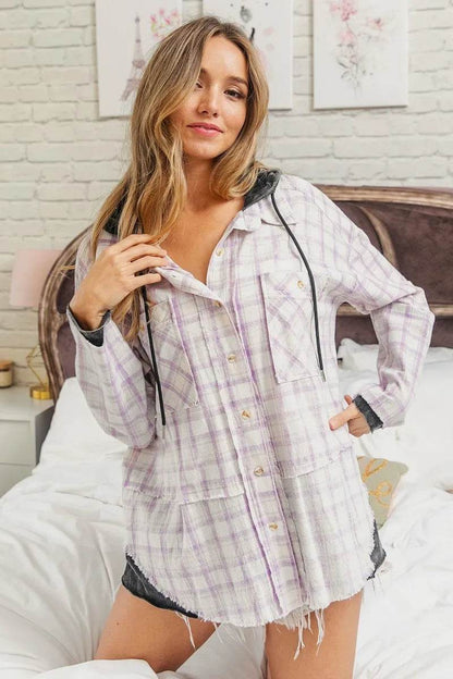 BiBi Casual Check Shirts With Hood Trendsi faa433ca4cfe41ef8f5cef7d01bb52c7-Max-Origin