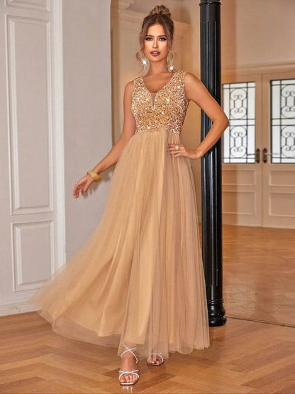 Sequin V-Neck Sleeveless Dress Trendsi fac20b43-bbb7-481f-a0cd-ee19a70ea144-Max