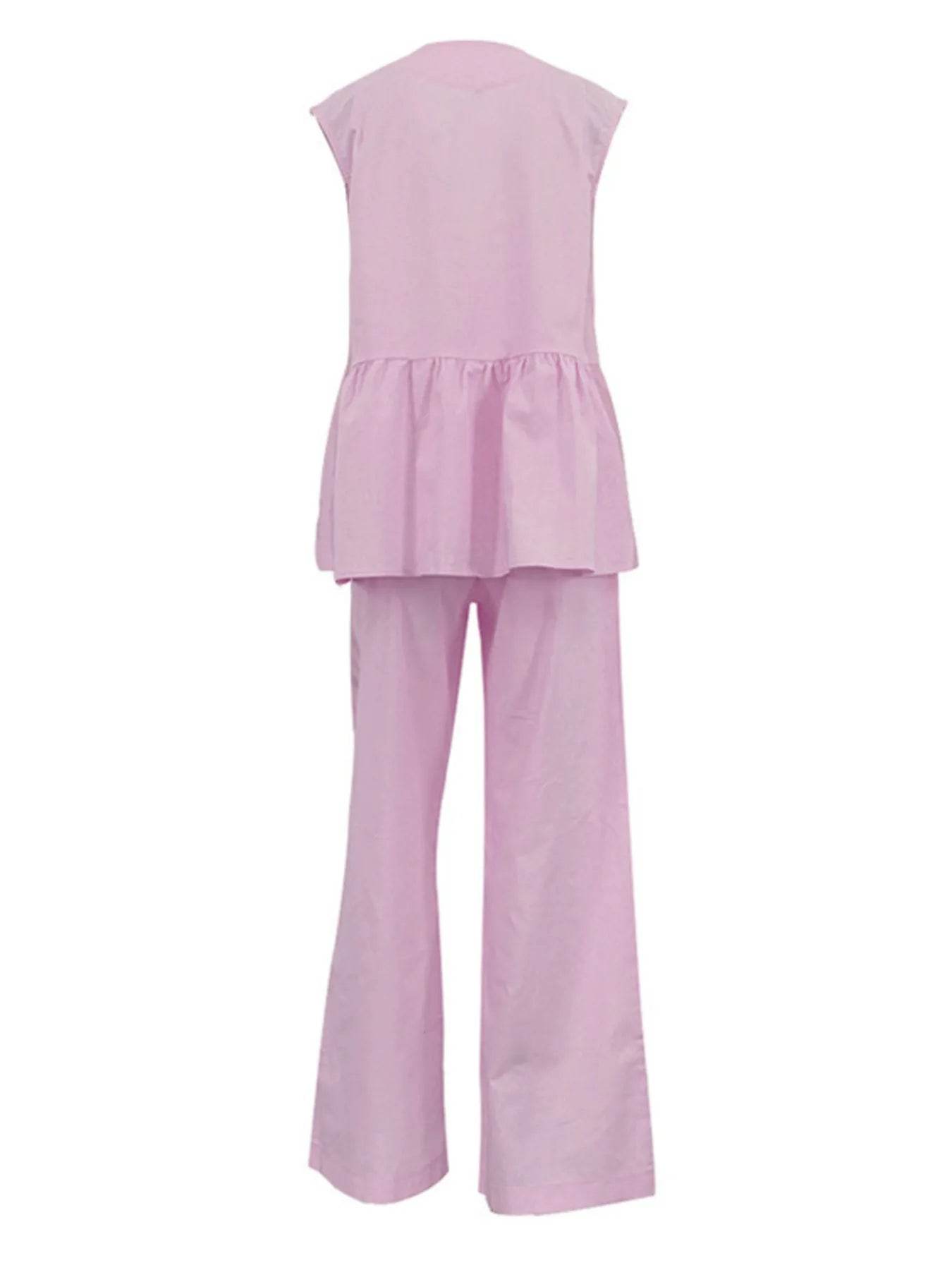 V-Neck Vest and Pants Set Trendsi faec5e929e5b44ddb4a898188c450a00-Max-Origin