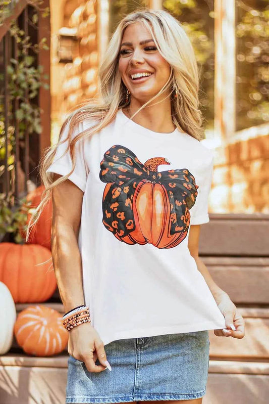 Pumpkin Round Neck Short Sleeve T-Shirt Trendsi fb7aca32-bba1-4c42-bb6a-f9ce8ef436fc-Max