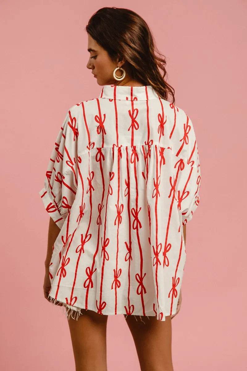 BiBi Bow Ribbon Woven Printed Button Down Shirt Trendsi fbbb97499a5f42539651c670b3c27ca0-Max-Origin