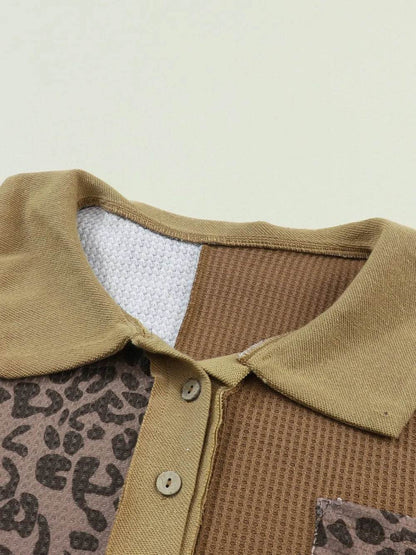 Half Button Leopard Collared Neck Blouse Trendsi fc059b8429514586930ee52067758947-Max