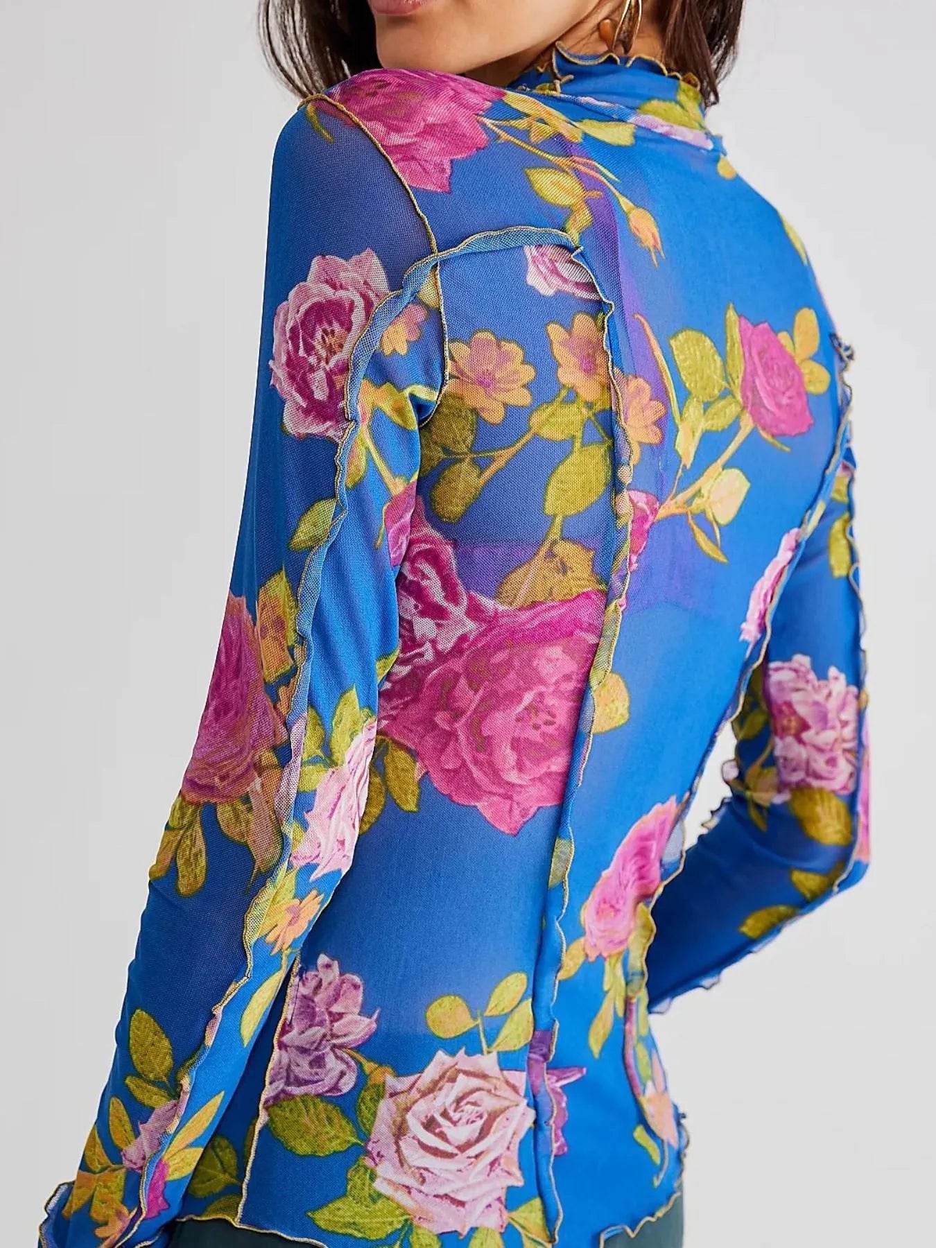 Floral Print Mock Neck Long Sleeve Top Trendsi fc3baf07-b519-411a-b45e-2708c9ad5264-Max-Origin