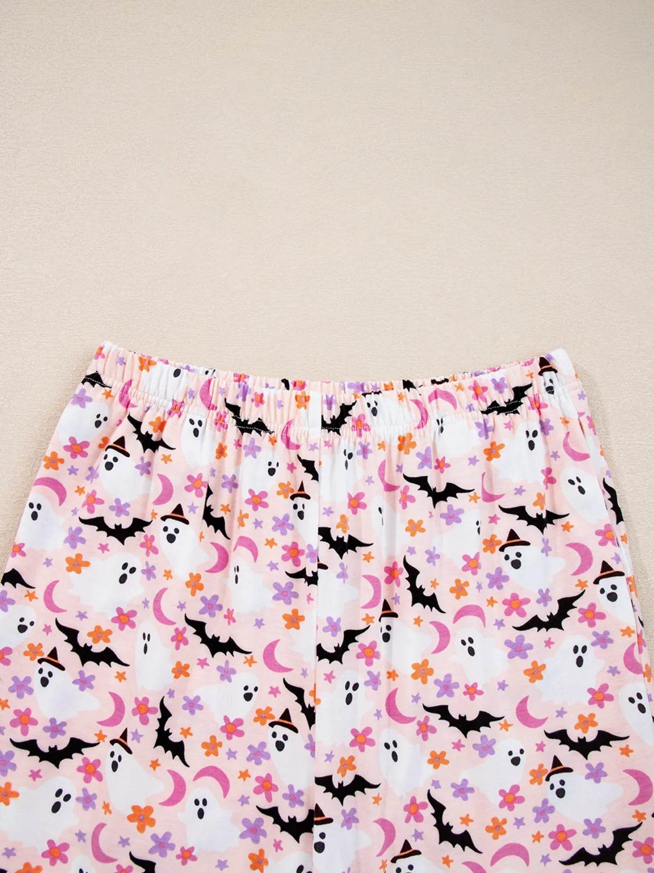 Halloween Ghost Print Button Up Top and Pants Lounge Set Trendsi fc5ab2b03dab425d9d25370e772b68a7-Max-Origin