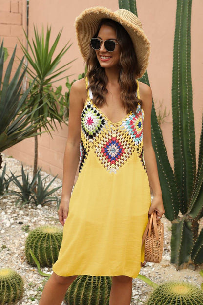 Openwork Sleeveless Embroidery Dress Yellow One Size Trendsi fc720ec3c4914efbbde636d3083531bc-Max