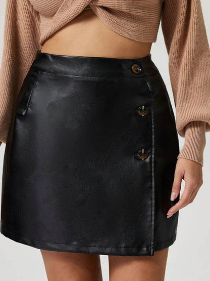 Buttoned High Rise Mini Skirt Trendsi fc75c19c-4ee0-48a4-b13b-b5255ce76c5c-Max