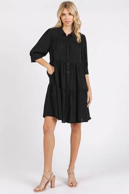 Mittoshop Button Detail Collared Neck Tiered Shirt Dress Trendsi fc975aa4-bf6e-463d-befe-1c87f489c511-Max