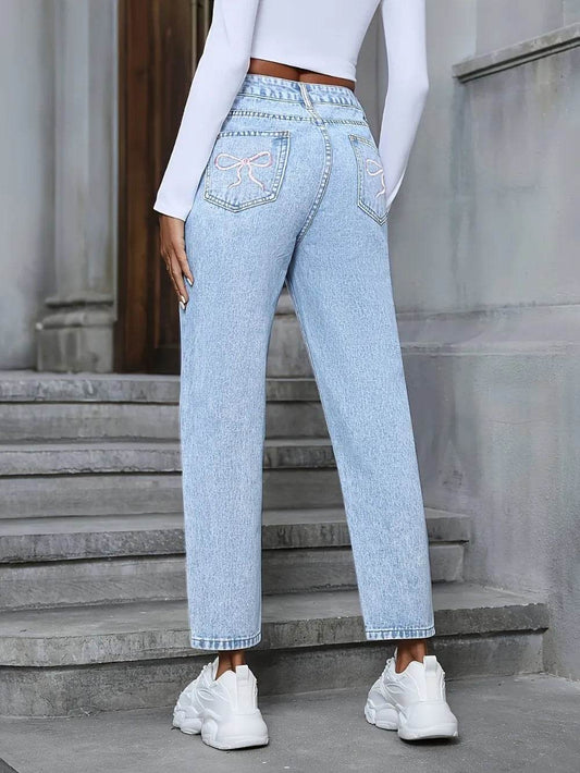 Distressed High Rise Jeans with Pockets Trendsi fcc7df78-fda3-409c-9898-42f3e41c4699-Max