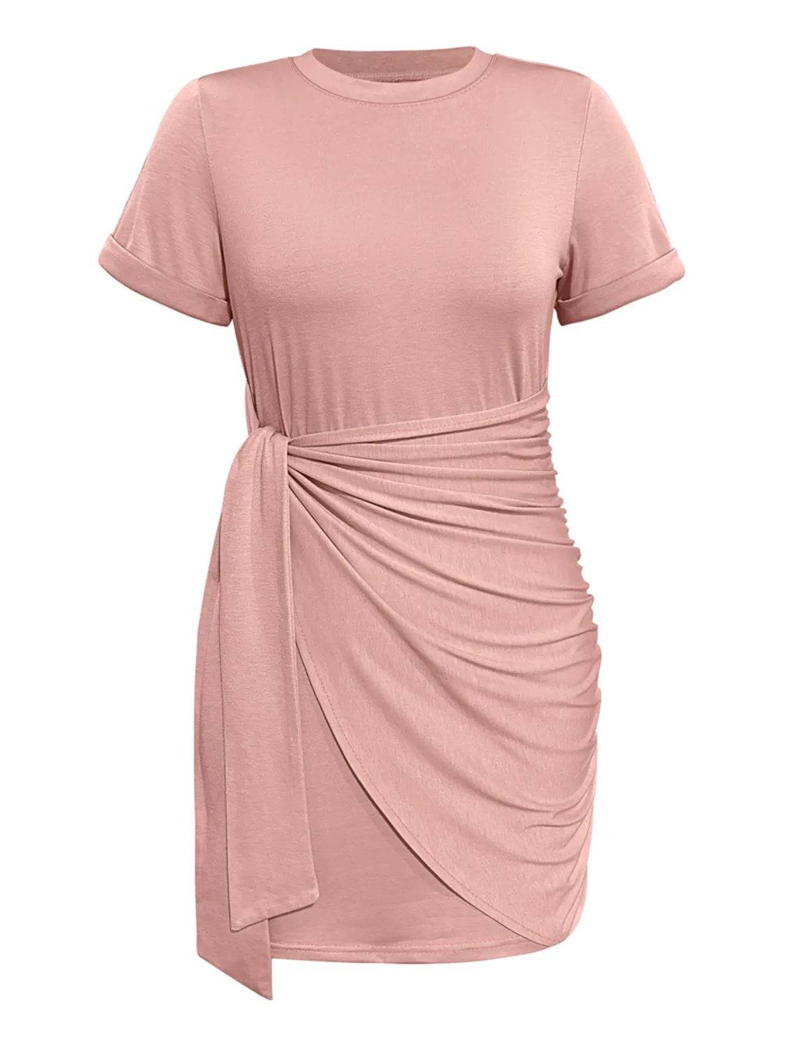 Round Neck Short Sleeve Mini Tee Dress Trendsi fd19734c-39e5-48f8-9599-519af33b1602-Max-Origin
