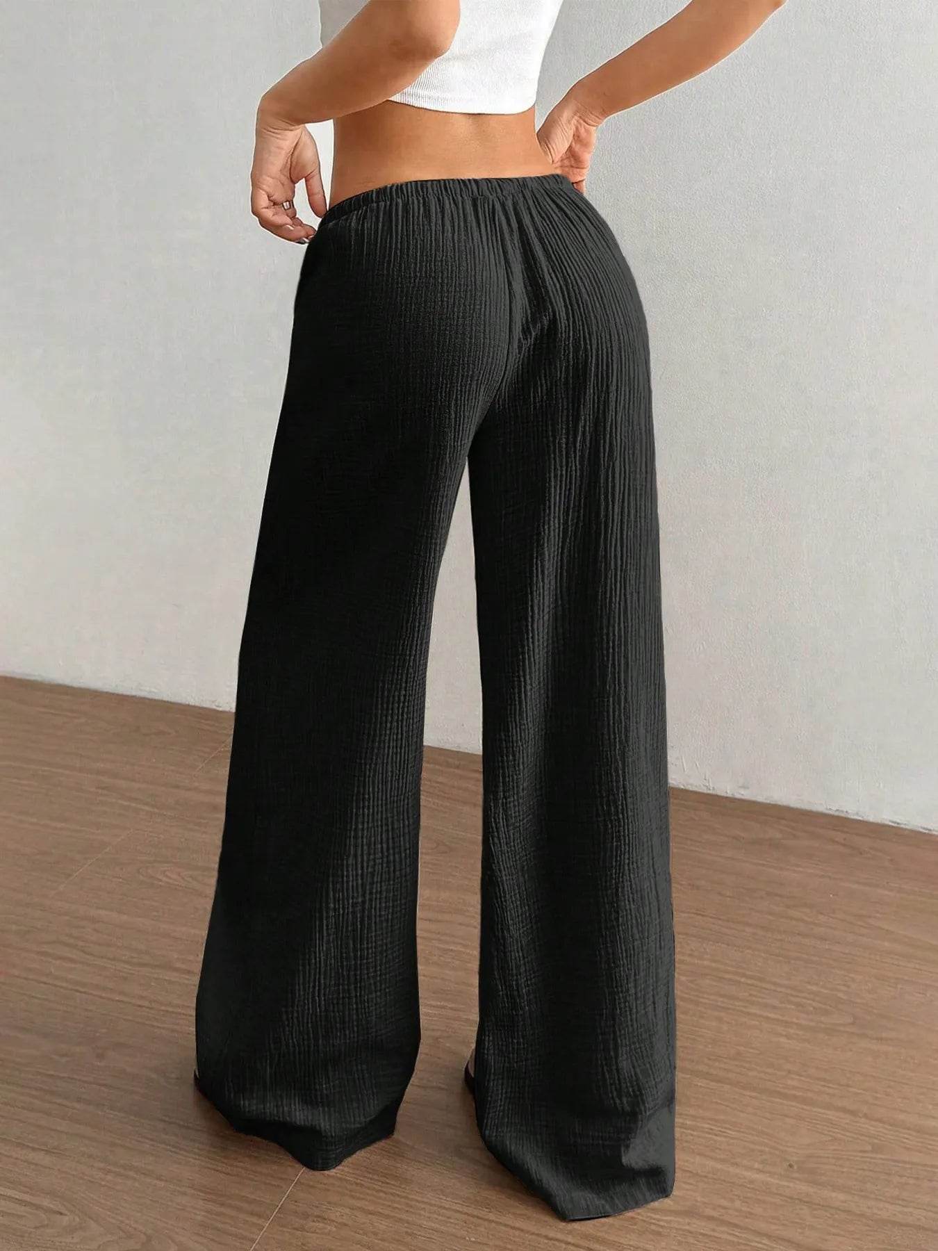 Drawstring Wide-Leg Casual Pants Trendsi fd480739bd7c40c5bdbeac69c0aaff1e-Max-Origin