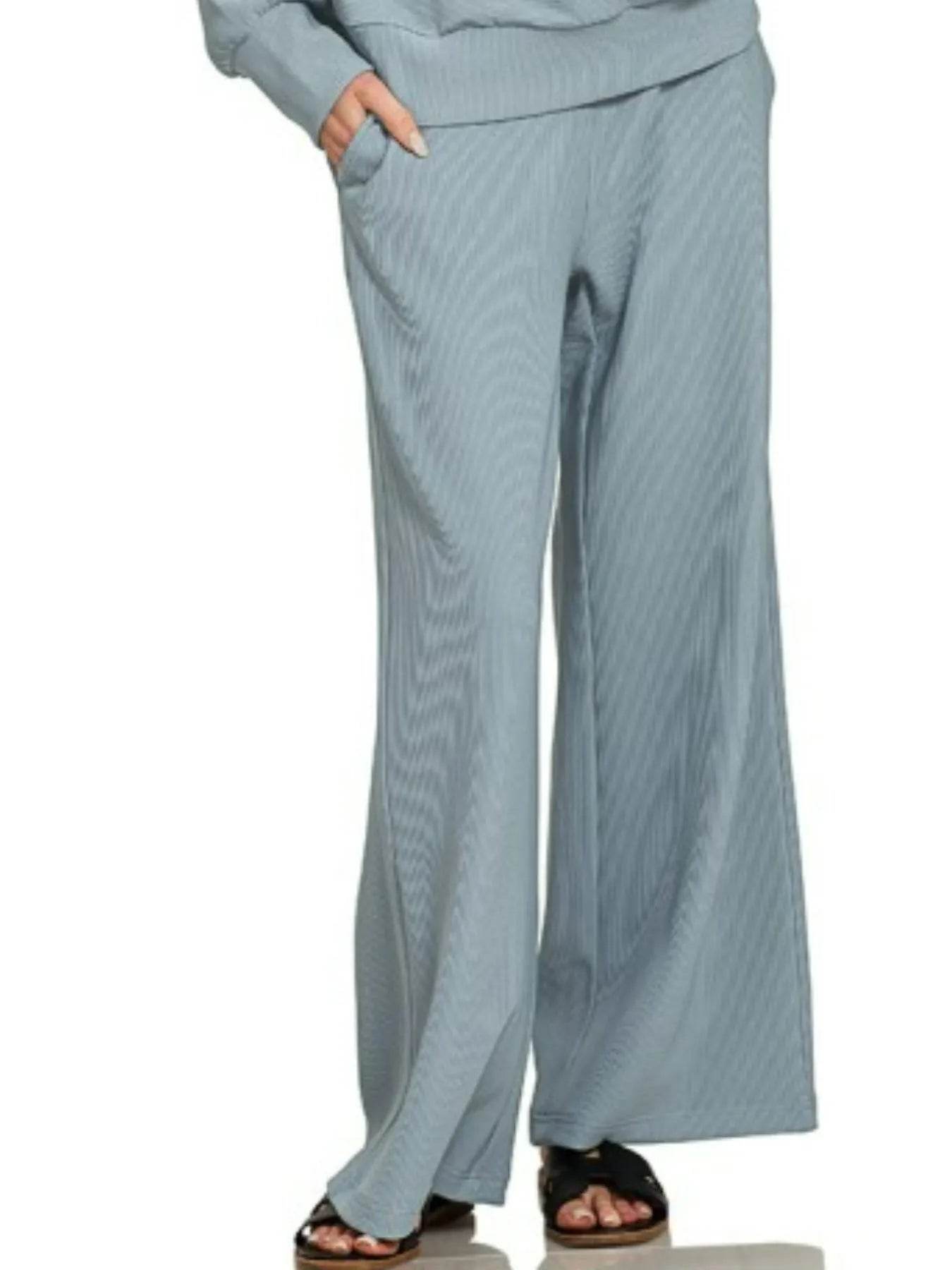 Zenana Ribbed High Neck Half Zip Pullover & Pants Set Trendsi fde4b523-f431-4543-b9b2-c61ecf1ecf4e-Max-Origin