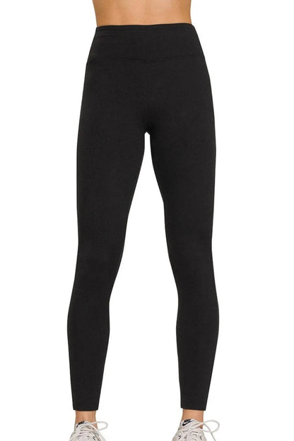 Zenana Microfiber Waistband Leggings BLACK Trendsi fe7f4622-798d-418d-99e1-1cc40132faf8-Max-Origin