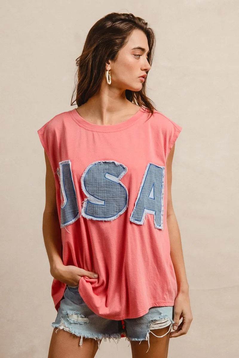 BiBi Washed Jersey With Usa Patched Raw Cut Edge Detail Trendsi fed2010f63354e42b7930d20ab736722-Max-Origin