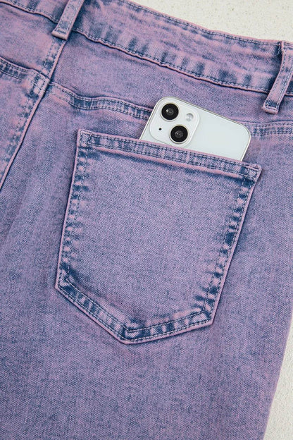 Washed Raw Hem Cropped Jeans Trendsi ff072ece-42bc-44b3-8e8a-e65f7b93fd8e-Max-Origin