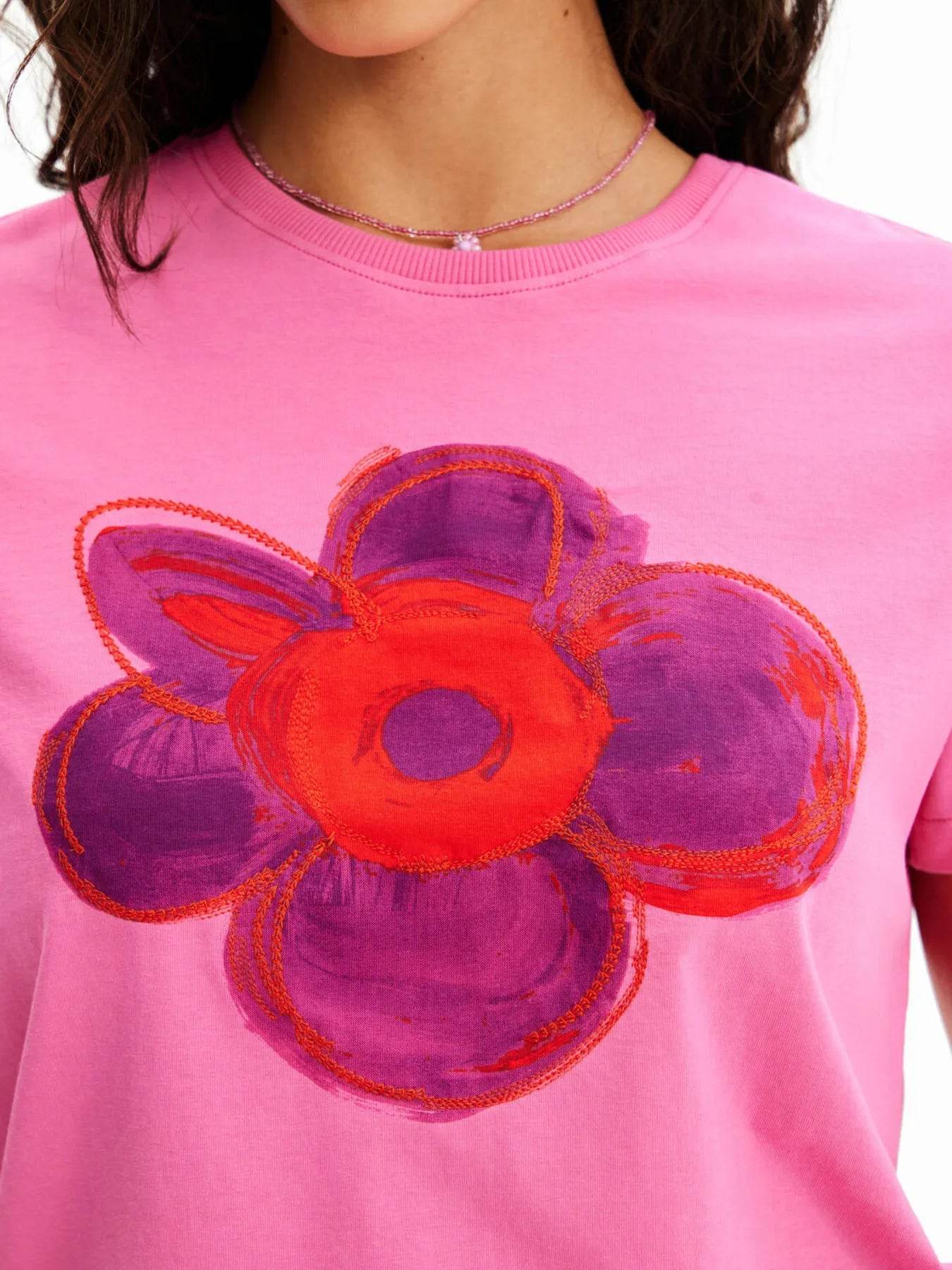 Flower Graphic Round Neck T-Shirt Trendsi ff289ba3fc7d469b953bc8c8d36591cf-Max-Origin