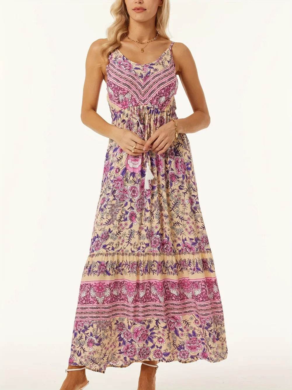 Printed Scoop Neck Midi Cami Dress Pink Trendsi ff296842-f695-4a63-b567-07b6cdc4629f-Max