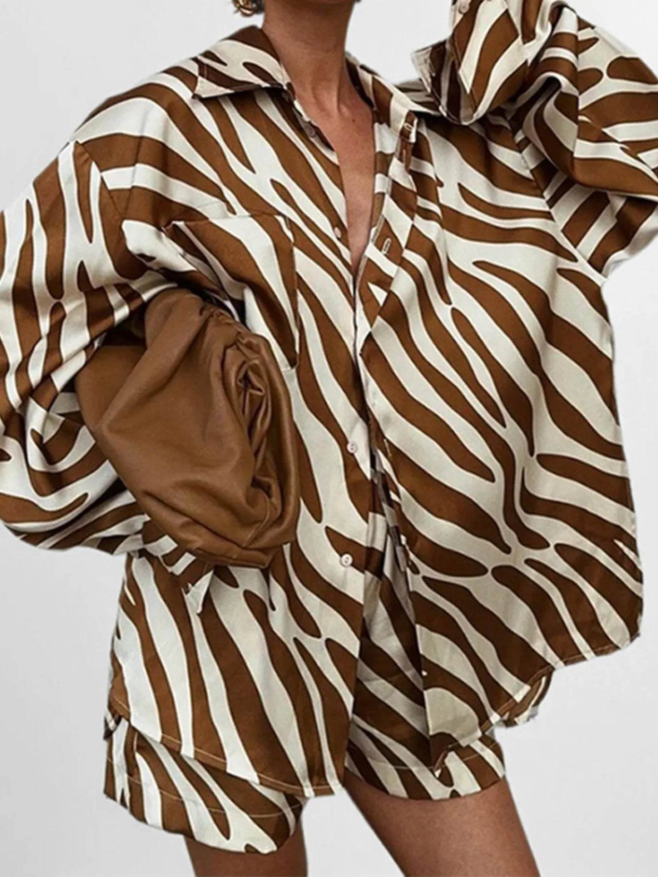 Full Size Zebra Print Shirt and Shorts Matching Set Plus Size Trendsi ff514f0a1c58454a90701abcb7b45e41-Max-Origin
