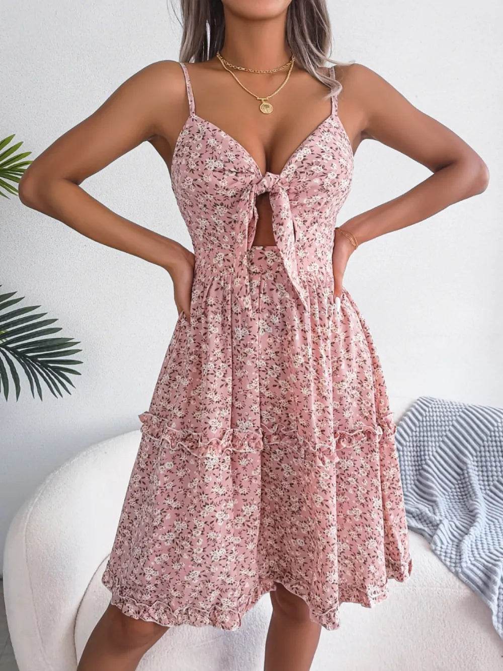 Frill Ditsy Floral Spaghetti Strap Mini Dress Trendsi ff8000ad-30bf-4b16-8782-3ea3cd50c20c-Max