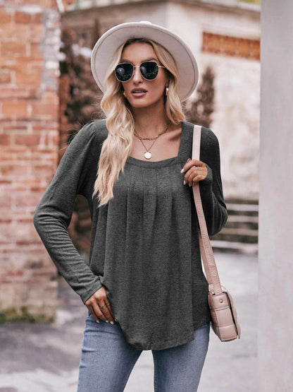 Square Neck Long Sleeve T-Shirt Dark Gray Trendsi ffa9fcd3-bd13-4758-a0a9-92d473b28408-Max-Origin